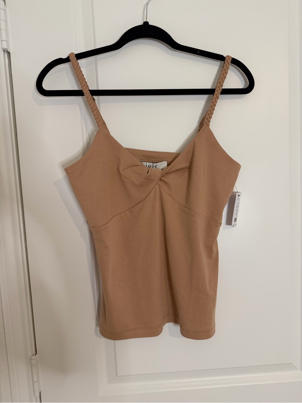 Joie Braided-Strap Camisole in Camel Brown